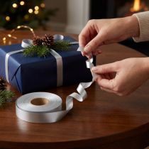 Artikel Kräuselband Polypropylen 30mm x 100m Silber für Geschenk- und Tischdekoration