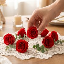 Artikel Konservierte Mini-Rosenköpfe Rot Ø 3 cm 16 Stück für Dekoration