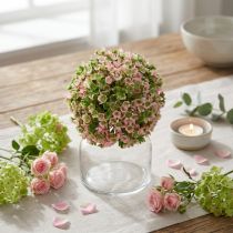 Artikel Mini Deko Kugel Rosa-Grün Ø10cm Künstlich Kunststoff