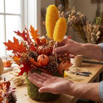 Artikel Luffa Naturdeko Goldgelb am Stiel 25 Stück 35cm