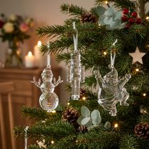 Artikel Weihnachtsfiguren zum Hängen Transparent 10cm 3er Set
