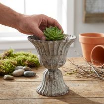 Artikel Pokal Grau Antik Optik Ø12cm H13,5cm