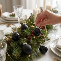 Artikel Schwarze Weihnachtskugeln Glas Mini Matt Glanz Ø3cm 22 St