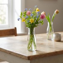 Artikel Transparente Glasflasche Vase Ø7,5 cm H19 cm für Dekoration und Blumen