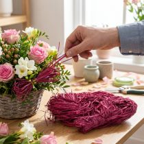 Artikel Deko-Bast Naturbast Raffiabast Malve 300g, ca. 100cm, zum Basteln und Dekorieren