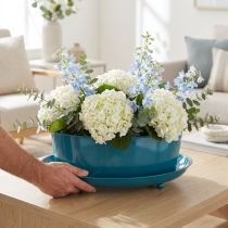 Artikel Tischschale Metall Blau 28 cm – Dekoschale für Innenräume