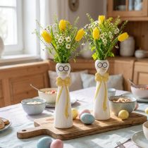 Artikel Keramikvase Entendesign Weiss Gelb 24cm Set 2 Stück