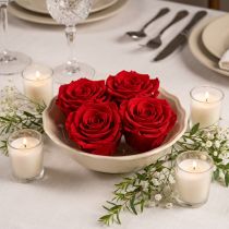 Artikel Echte Rosenköpfe Infinity Rosen Rot Ø8,5 cm 4er-Set
