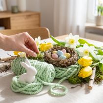 Artikel Flauschkordel aus Jute und Schafwolle 10mm Hellgrün 25m – Dekokordel für Innenbereich und Bastelarbeiten