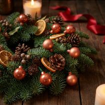 Artikel Mini-Weihnachtskugeln Glas Rot-Orange mit Draht Ø 2 cm 140 Stück