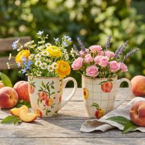 Artikel Keramiktassen Set 2-teilig mit Pfirsich-Motiv H10.5cm spülmaschinenfest