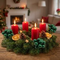 Artikel Mini-Weihnachtskugeln am Draht 25 mm Glas Grün 140 Stück