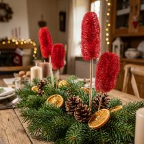 Artikel Luffa klein am Stiel, rot, 3–5 cm, 25 Stück