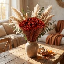 Artikel Trockenblumenstrauss aus Glixia-Blüten 44cm rot-natur für Vasen und Gestecke