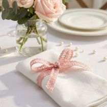 Artikel Spitzenband Altrosa, 15mm x 15m, Polyester, Hochzeit und Floristik