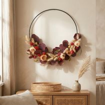 Artikel DIY Trockenblumen-Kranz mit Metallring 30 cm – Boho Dekoring zum Selbermachen