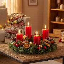 Artikel Künstlicher Kiefernkranz 30 cm Tannengrün für Weihnachts- und Türdekoration