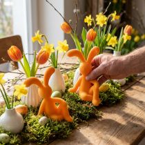 Artikel Osterdekoration Hasenfigur aus Kunststoff 20 cm Gelb 2er-Set