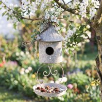 Artikel Deko Vogelhaus aus Metall zum Aufhängen in Antik-Optik Ø15cm H21cm für Garten und Balkon