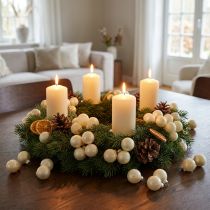 Artikel Mini-Weihnachtskugeln aus Glas Creme Ø 25 mm Matt und Glänzend 140 Stück