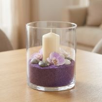 Artikel Farbsand 0,5 mm aus Stein Aubergine 2 kg für Dekoration