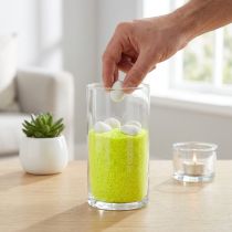Artikel Dekosand Neongelb 0,5 mm 1 kg Feiner Farbsand für Innen und Aussen