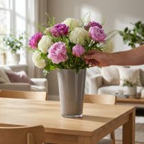 Artikel Vase aus Kunststoff Platingrau Ø20cm H35cm