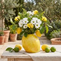 Artikel Zitronen-Vase Keramik gelb H19cm mediterrane Deko