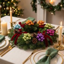Artikel Mini Weihnachtskugeln am Draht aus Glas 25 mm bunt 140 Stück
