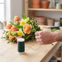 Artikel Myrtendraht Grün 0,35 mm 100 g auf Kunststoffspule – Bastel- und Dekodraht für Floristik
