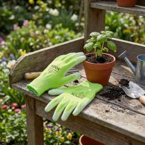 Artikel Kixx Nylon Gartenhandschuhe Grösse 8 Hellgrün Limette für Gartenarbeit