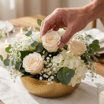 Artikel Konservierte Rosenköpfe 5 cm cremefarben 6 Stück