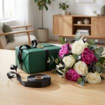 Artikel Kräuselband Polypropylen 30mm x 100m Schwarz für Geschenk- und Dekorationszwecke
