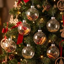 Artikel Weihnachtskugel Glas Ø4 cm Transparent 24 Stück