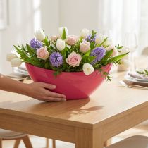 Artikel Deko-Pflanzschale Kunststoff Pink 39x12x13cm Innenbereich