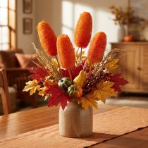 Artikel Luffa Orange am Stiel 25 Stück – Naturdeko für floristische Gestaltung