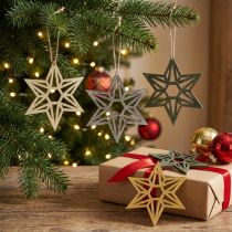 Artikel Holzsterne Weihnachtsdekoration Grün 8cm 16 Stück