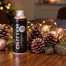 Artikel Glitterspray Montana Cans 400ml Metallic Transparente Dekorfarbe Rotgold