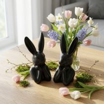Artikel Keramik-Hasenbüste Schwarz 7×6×15cm, 2 Stück – Moderne Osterdekoration