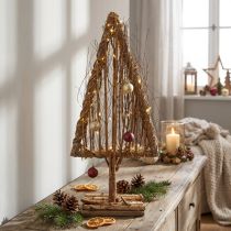 Artikel Holz-Tannenbaum Dekoration aus Ästen und Ranken in Natur, 27,5 x 10 x 60 cm