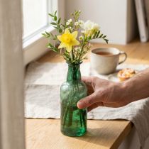 Artikel Glasflaschenvase Grün Ø6cm H17cm – Dekorative Blumenvase für Innen