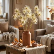 Artikel Xanthium Kunstblume Creme 80cm 3 Stück für Herbstdekoration