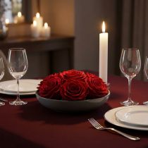 Artikel Infinity Rosen Rot Ø5,5–6 cm, 6 Stück – Konservierte Naturrosen