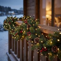 Artikel LED-Lichterkette Schwarz Warmweiss 448 LEDs 3m für Innen und Aussen