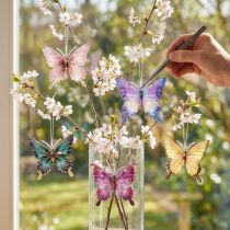 Artikel Metall Schmetterling Anhänger 8cm 5er Set in Pastellfarben – Dekorationsidee für Innenräume