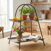 Artikel Etagere Metall Vintage Tischregal H47cm Braun für Innenbereich