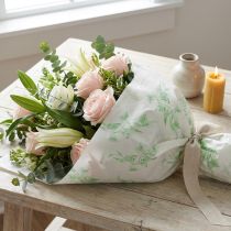 Artikel Blumenseide Efeumuster 50 cm Rolle Grün 5 kg Verpackungspapier