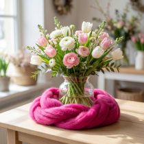 Artikel Filzwolle aus reiner Wolle 2 Meter Pink für dekorative Anwendungen und saisonale Arrangements