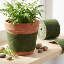 Artikel Filzband aus Wollfilz Dunkelgrün 15cm x 4m mit Fransenrand für Dekoration