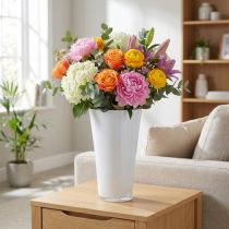 Artikel Weisse Kunststoffvase „Fizzy“, Ø20 cm, H35 cm, glänzend